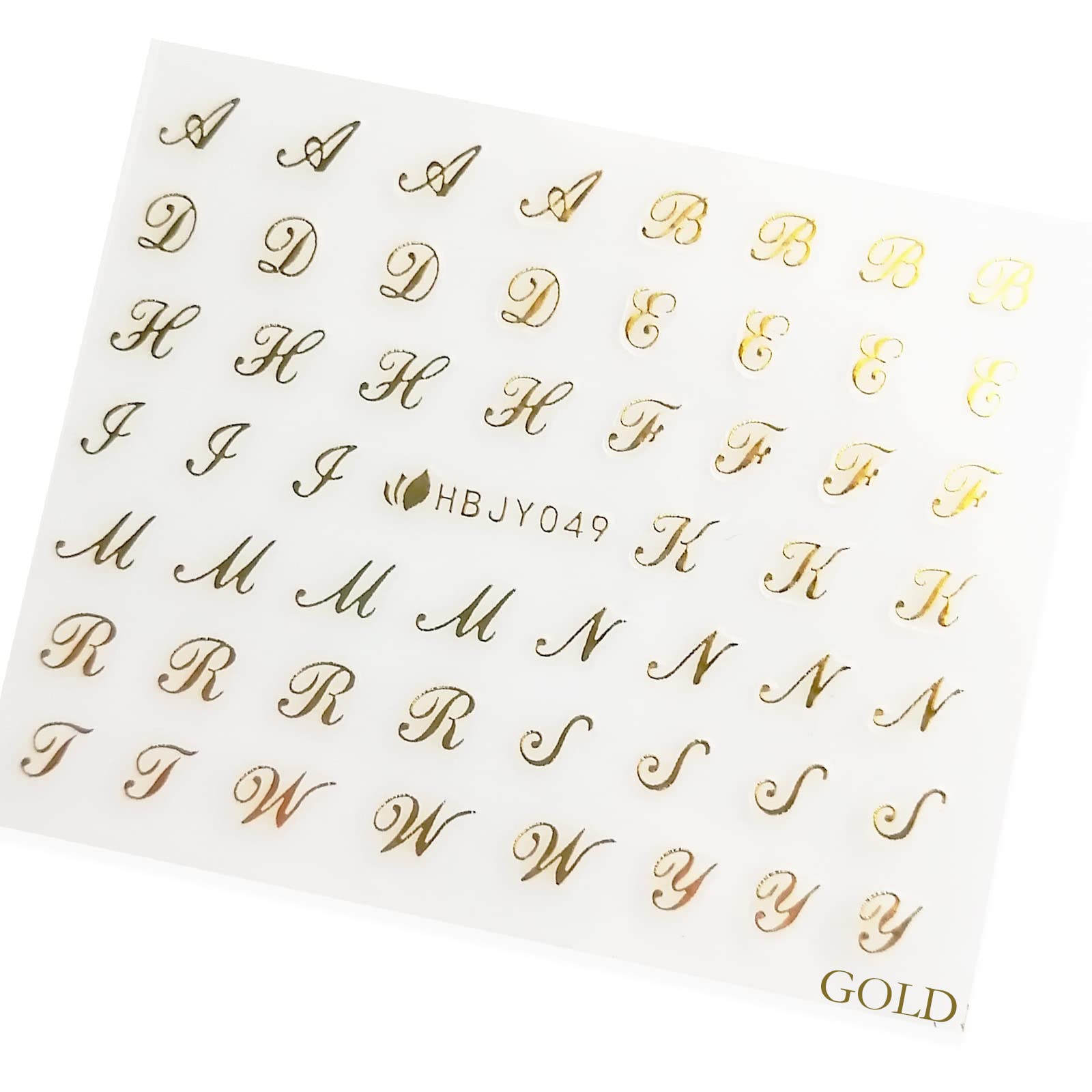 Amazon.co.jp: ネイルシール アルファベット イニシャル シール (筆記